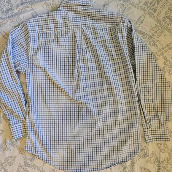 Vineyard Vines Classic Fit Murray Shirt Blue Plaid Button Down Pocket Shirt Med - Picture 3 of 8